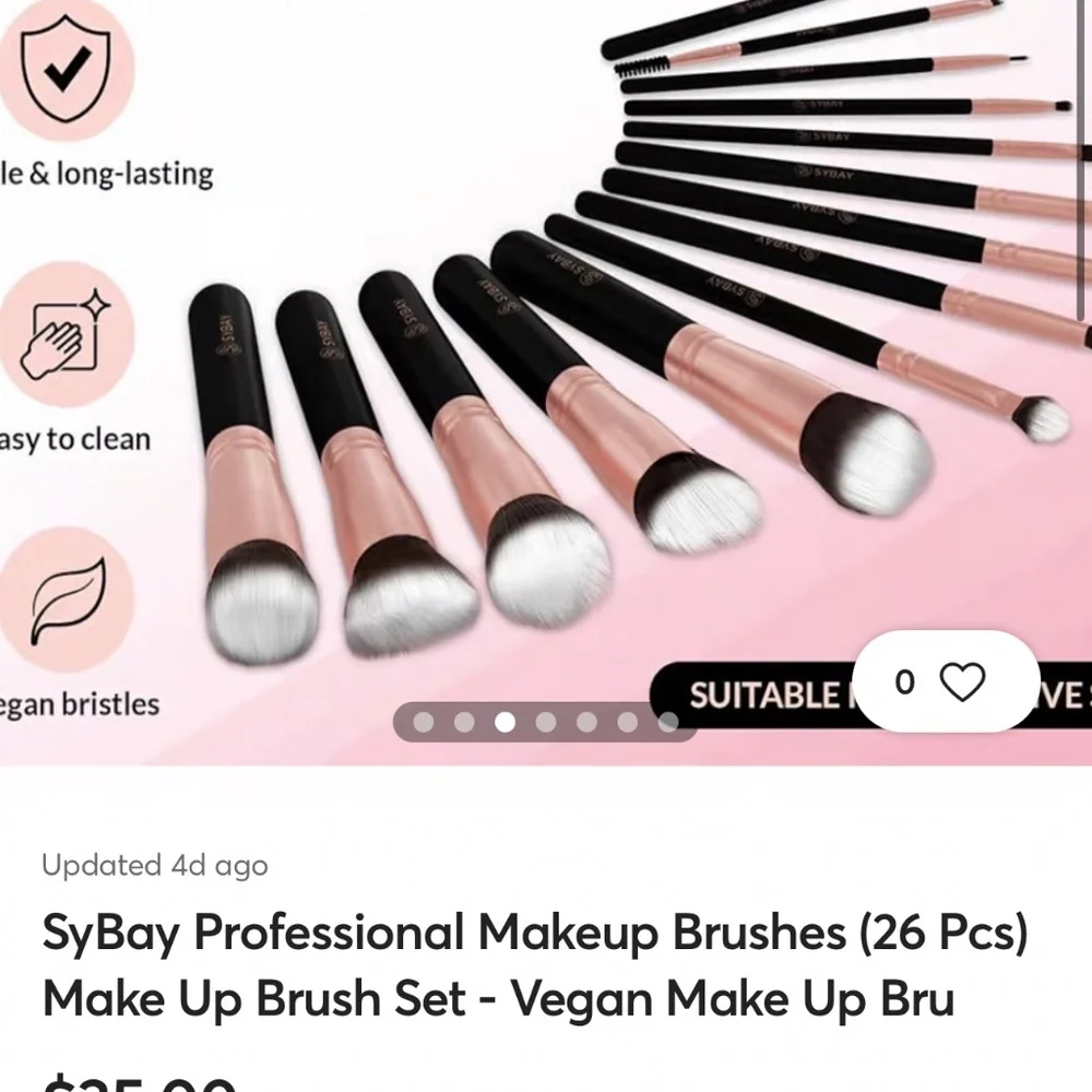 VEGAN 26 Piece Super SOFT Brush Set, BLENDING SPONGES ,& MORE, Vegan